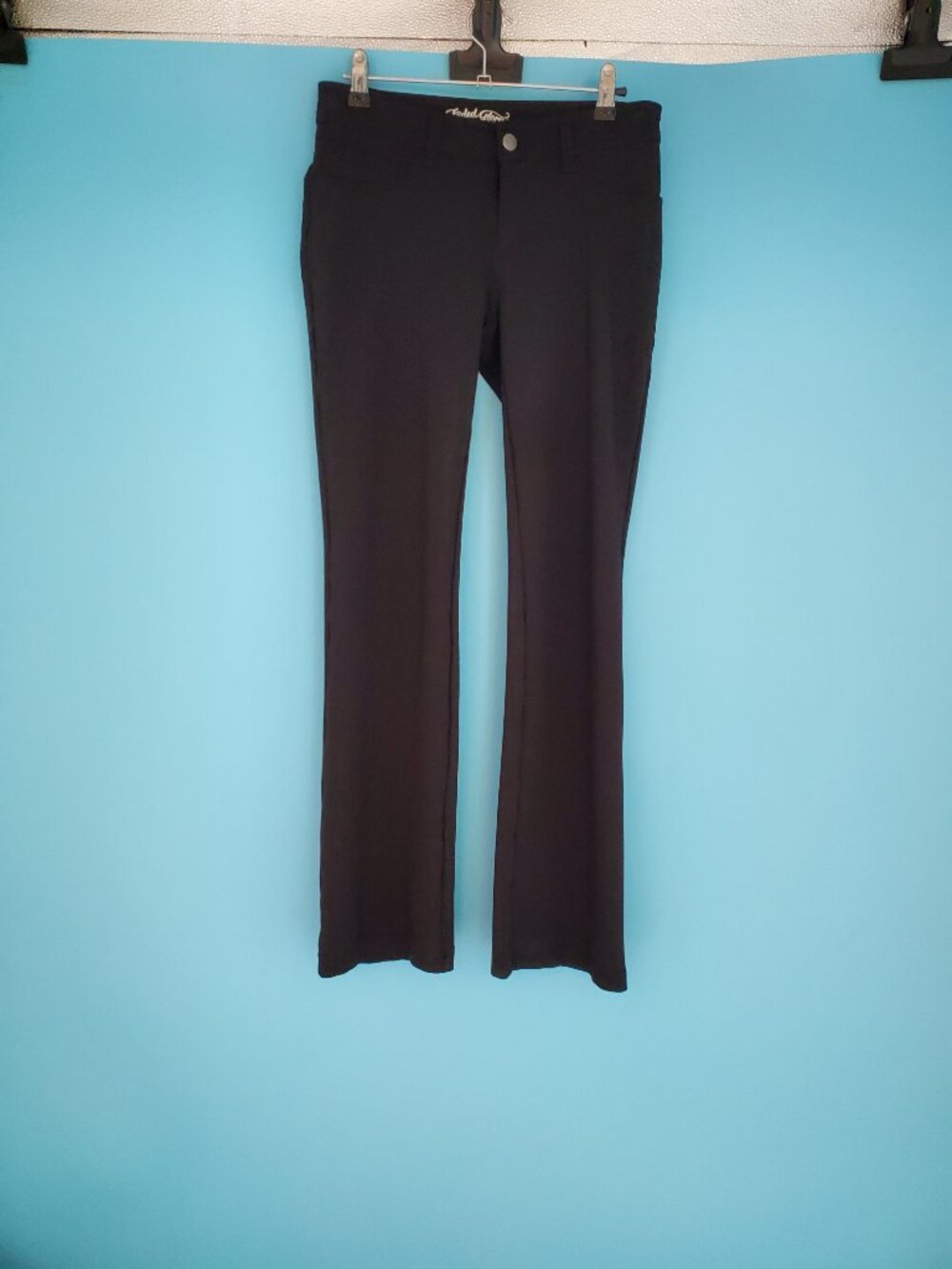 Faded Glory Soft Jeans Size 4P Low Rise Stretch Black Bootcut